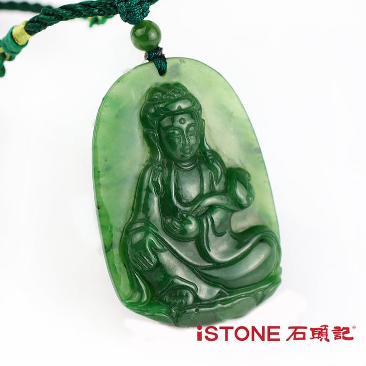 石頭記 碧玉觀音項鍊-端正慈祥◉20D012